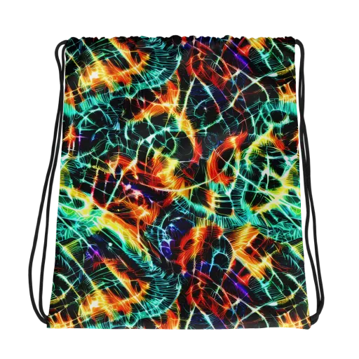 Afterdark Feathers on a Drawstring Bag