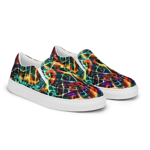 Afterdark Feathers on a Women's Slip-On Canvas Shoes