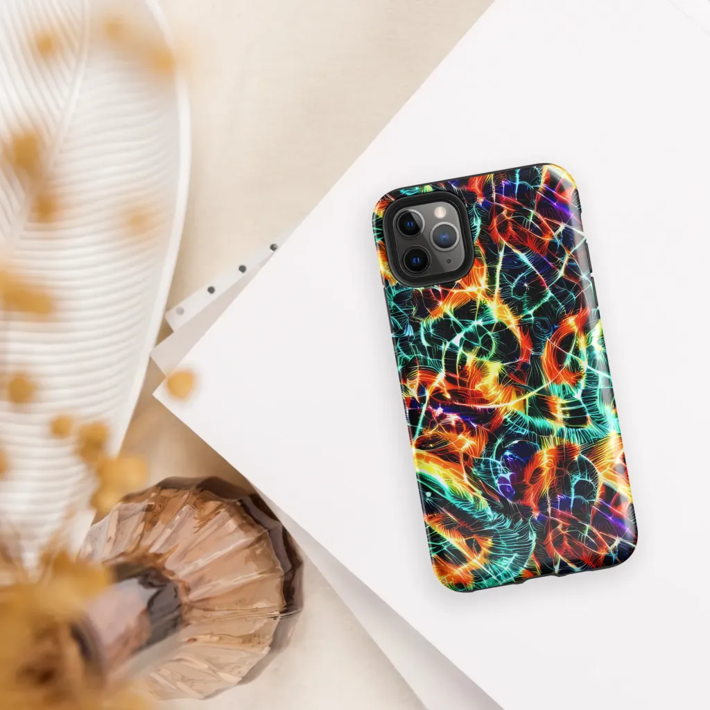 Afterdark Feathers on Tough Case for iPhone® — Front