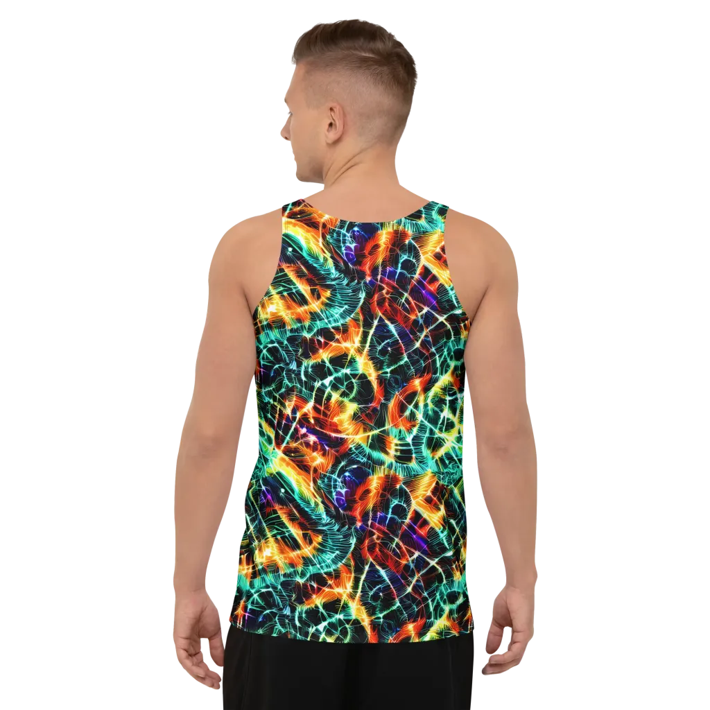 Afterdark Feathers on Men's Tank Top — Back