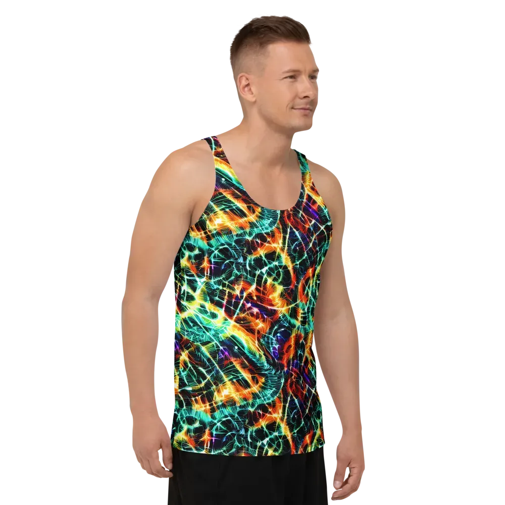 Afterdark Feathers on Men's Tank Top — Right Front