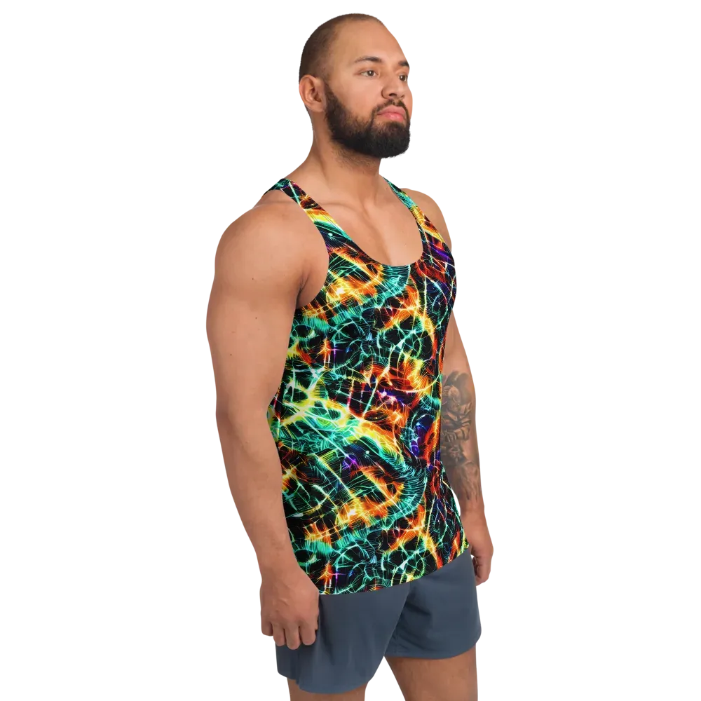 Afterdark Feathers on Men's Tank Top — Right Front