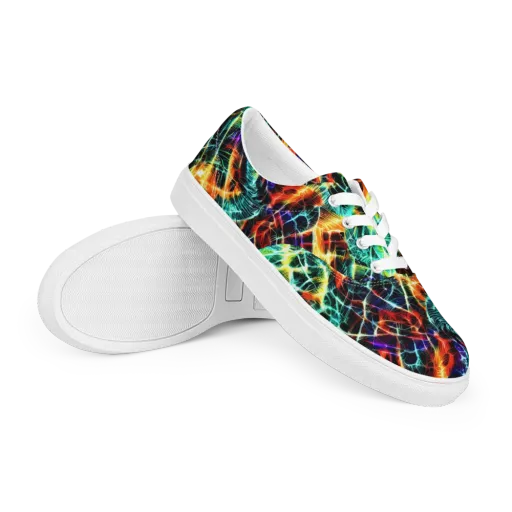 Afterdark Feathers on a Men's Lace-Up Canvas Shoes