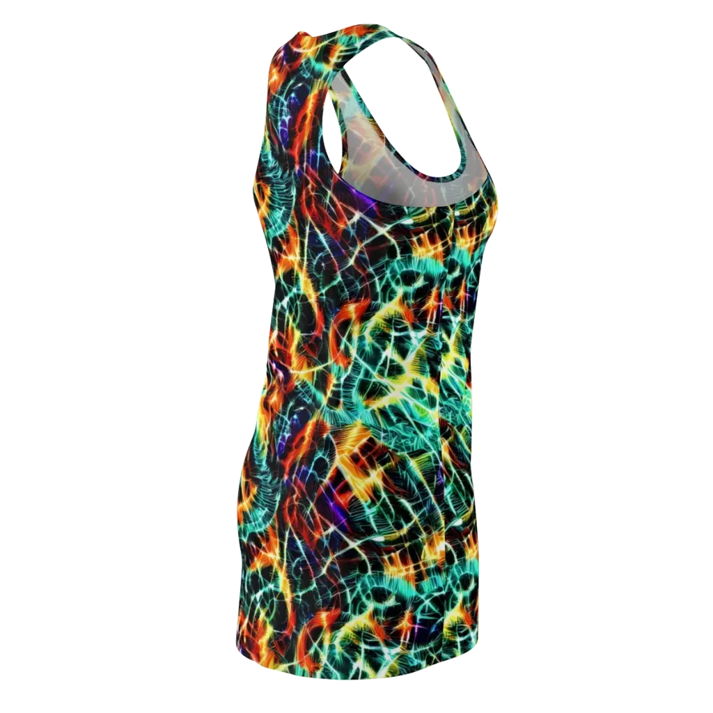 Afterdark Feathers on Racerback Dress — Back Side