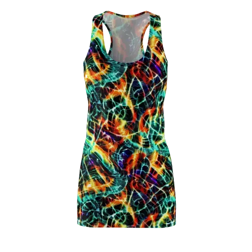 Afterdark Feathers on a Racerback Dress