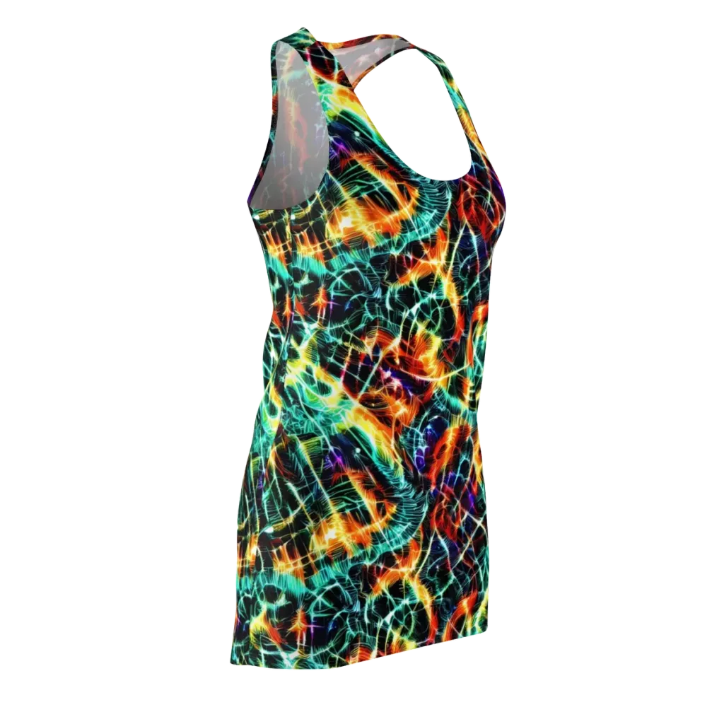 Afterdark Feathers on Racerback Dress — Front Side