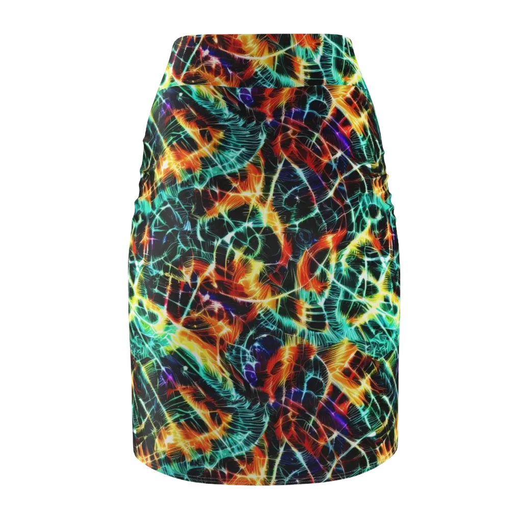 Afterdark Feathers on Pencil Skirt — Back
