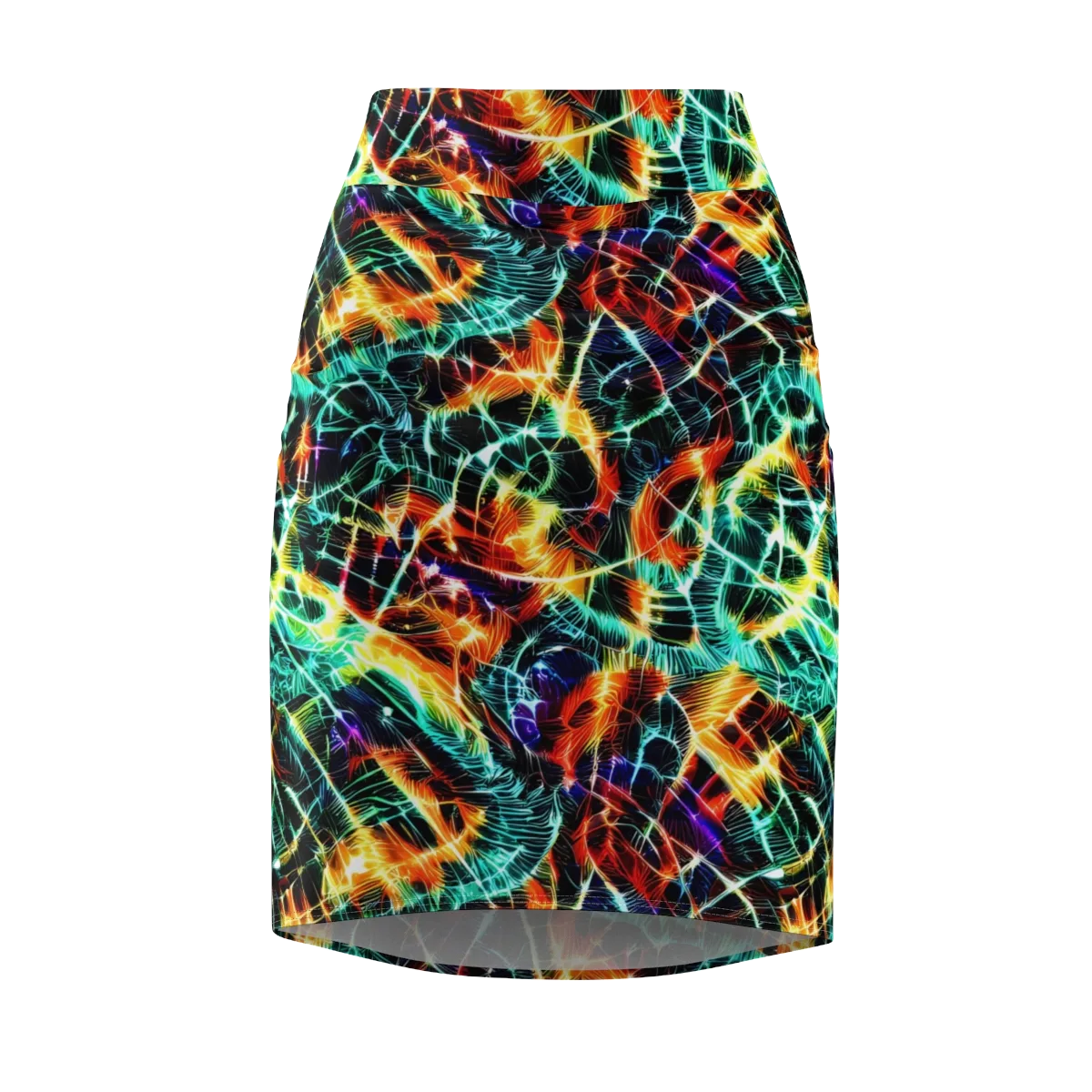 Afterdark Feathers on Pencil Skirt — Front