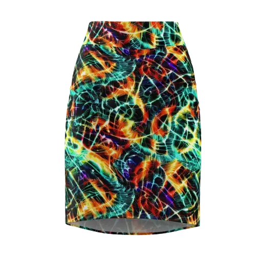 Afterdark Feathers on a Pencil Skirt