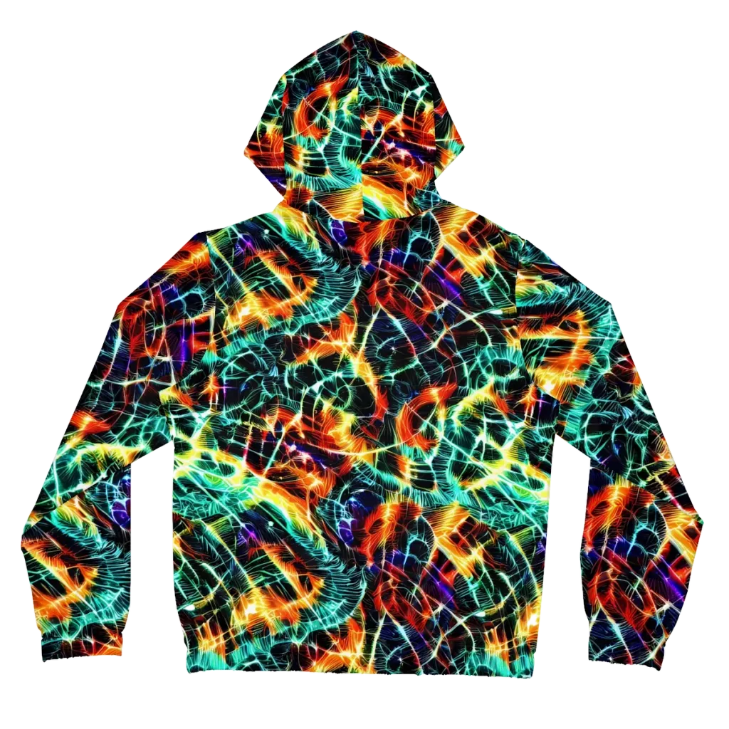 Afterdark Feathers on Women's Full-Zip Hoodie — Back