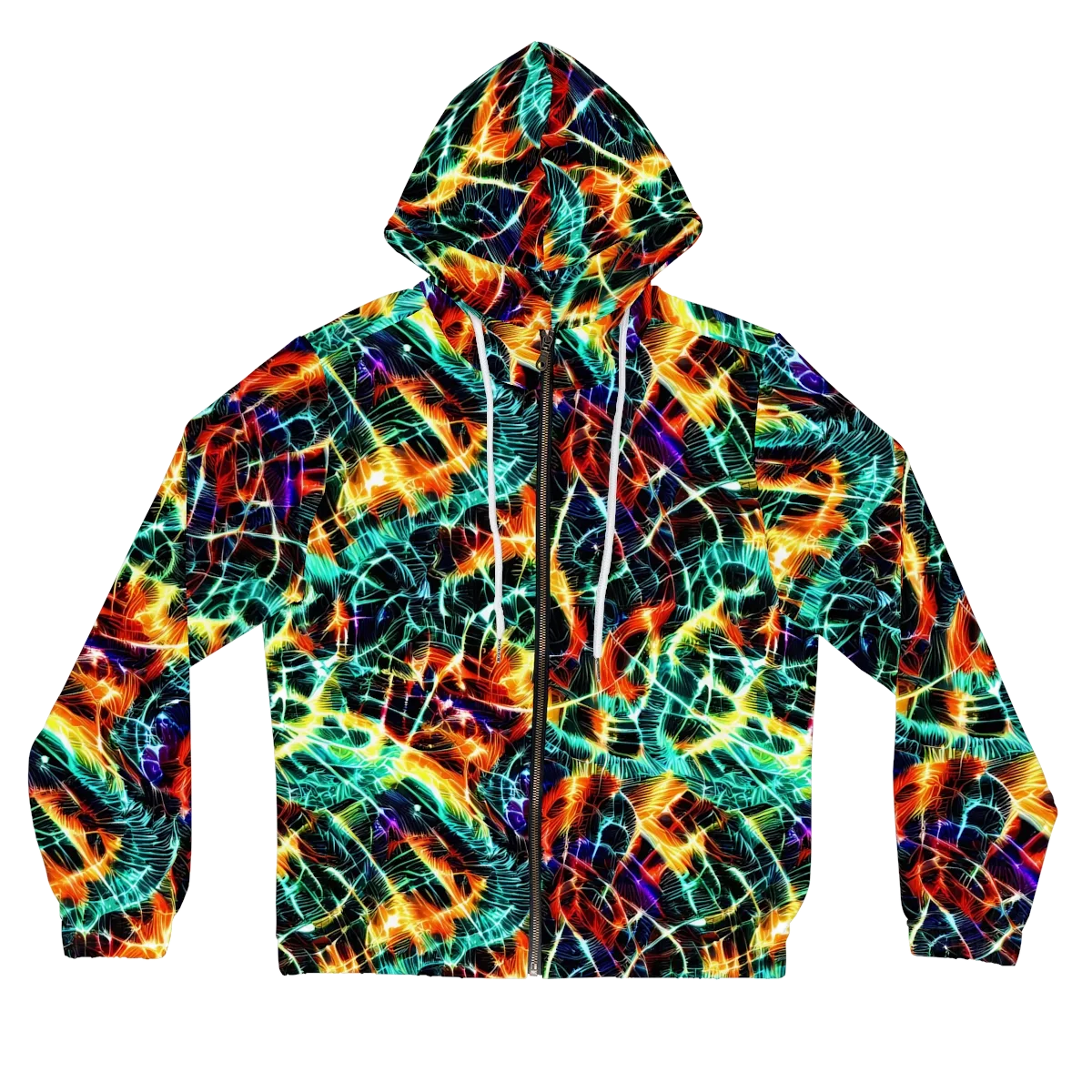 Afterdark Feathers on Women's Full-Zip Hoodie — Front