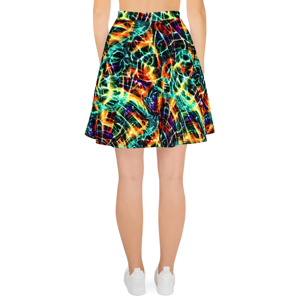 Afterdark Feathers on Skater Skirt — Back