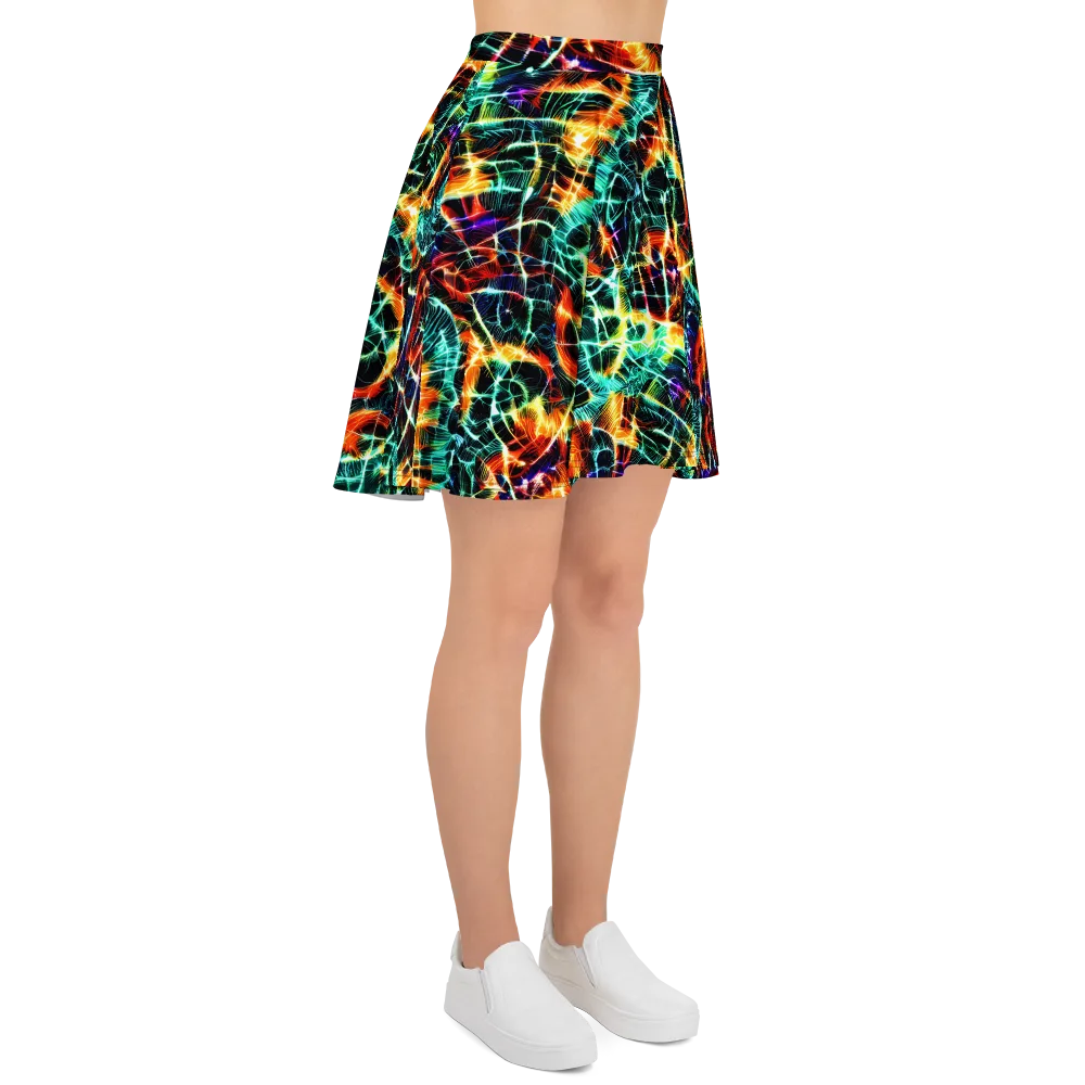 Afterdark Feathers on Skater Skirt — Right