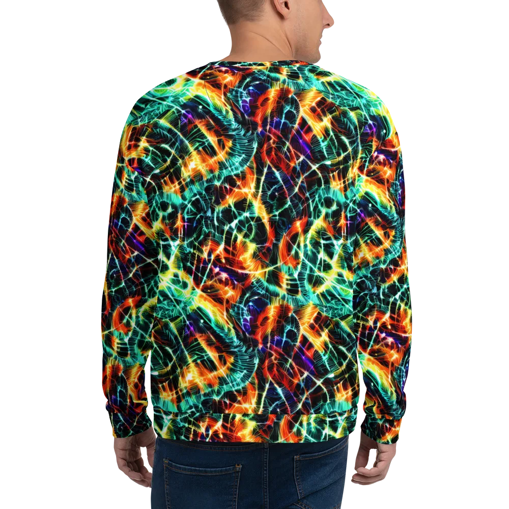 Afterdark Feathers on Sweatshirt — Back