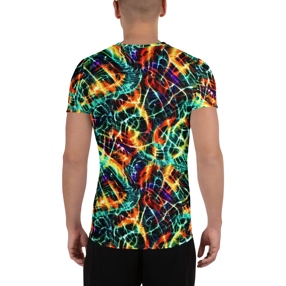 Afterdark Feathers on Men's Athletic T-Shirt — Back