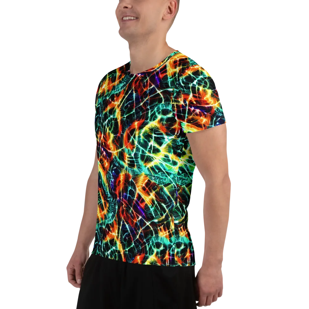 Afterdark Feathers on Men's Athletic T-Shirt — Left