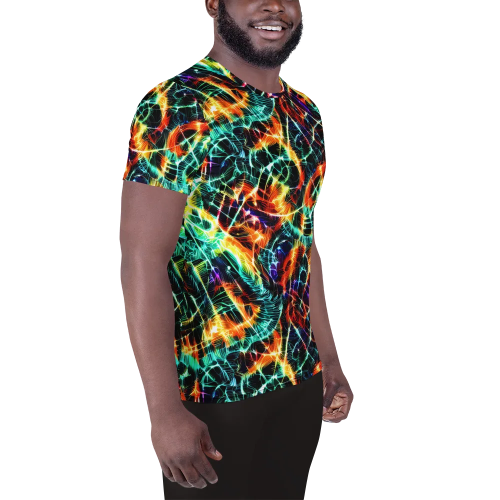 Afterdark Feathers on Men's Athletic T-Shirt — Right