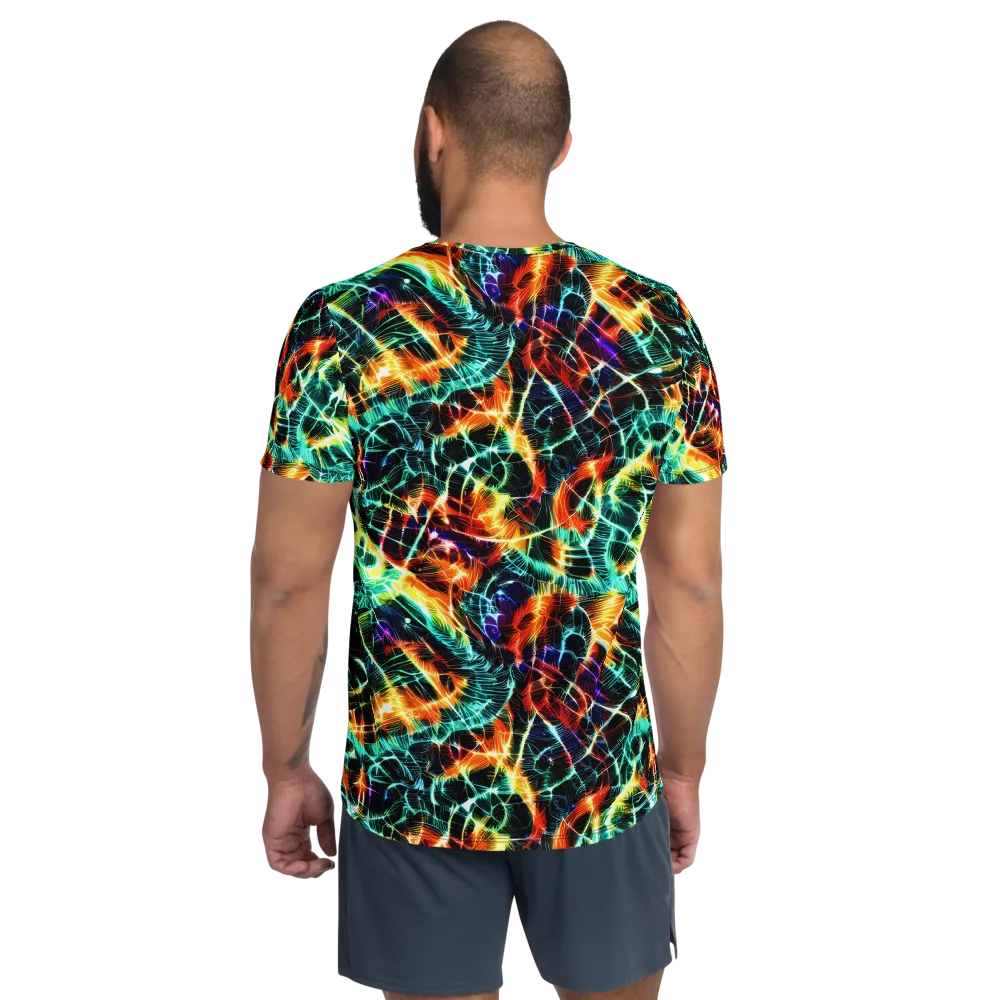 Afterdark Feathers on Men's Athletic T-Shirt — Back
