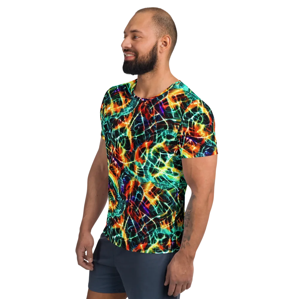 Afterdark Feathers on Men's Athletic T-Shirt — Left