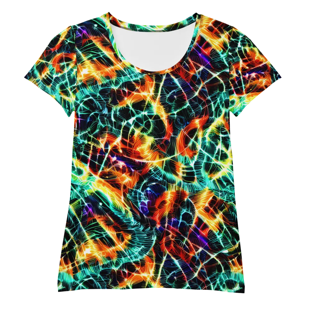 Afterdark Feathers on Women's Athletic T-Shirt — Front