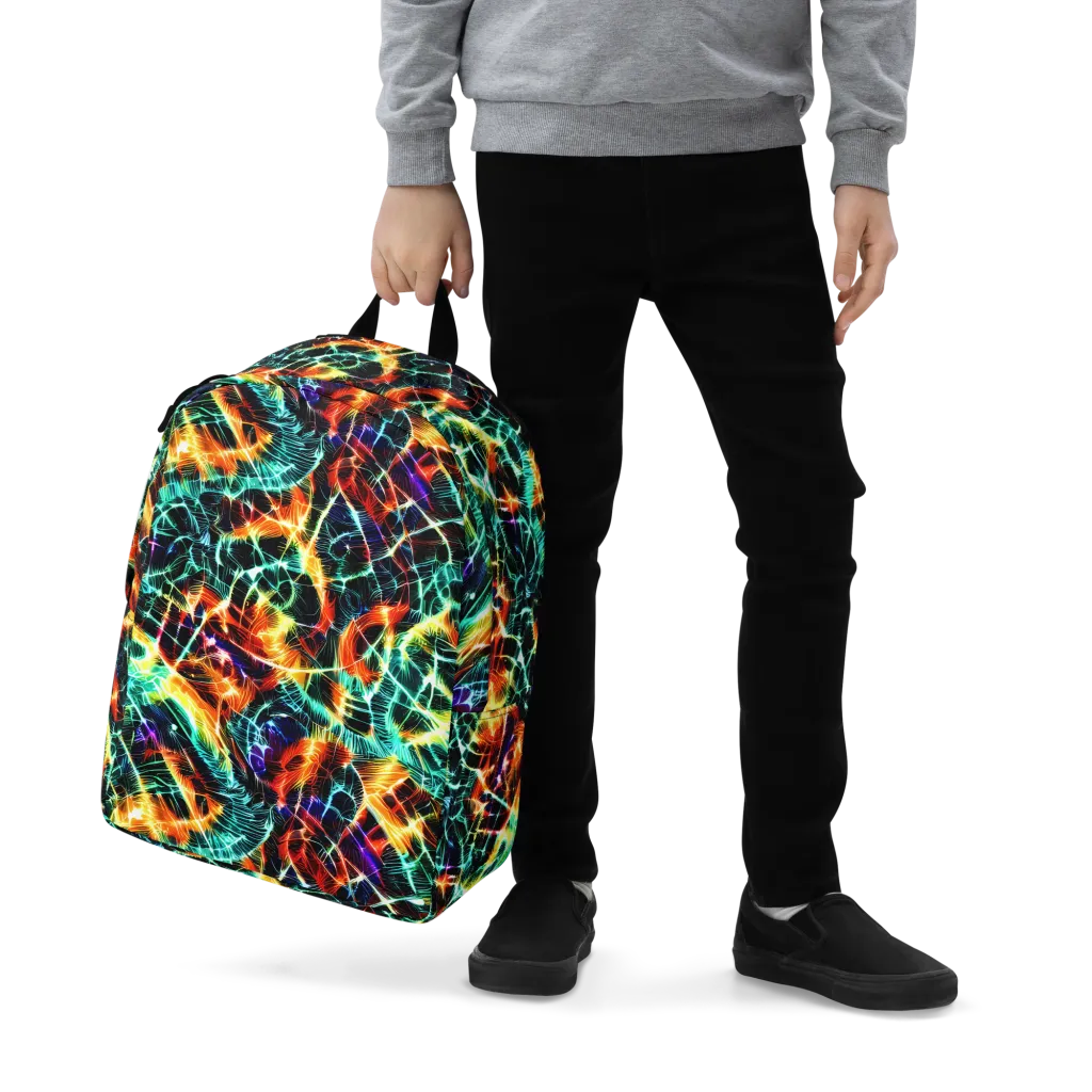Afterdark Feathers on Minimalist Backpack — Zoomed-in