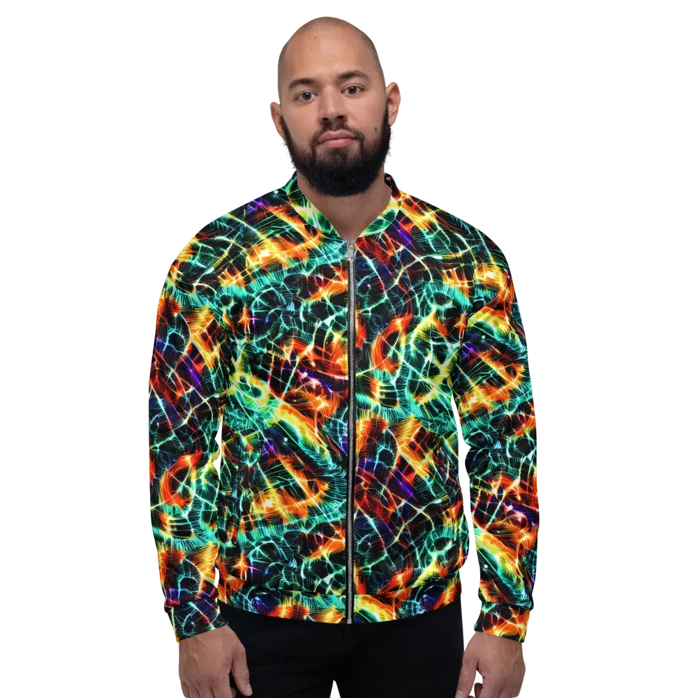 Afterdark Feathers on Bomber Jacket — Front