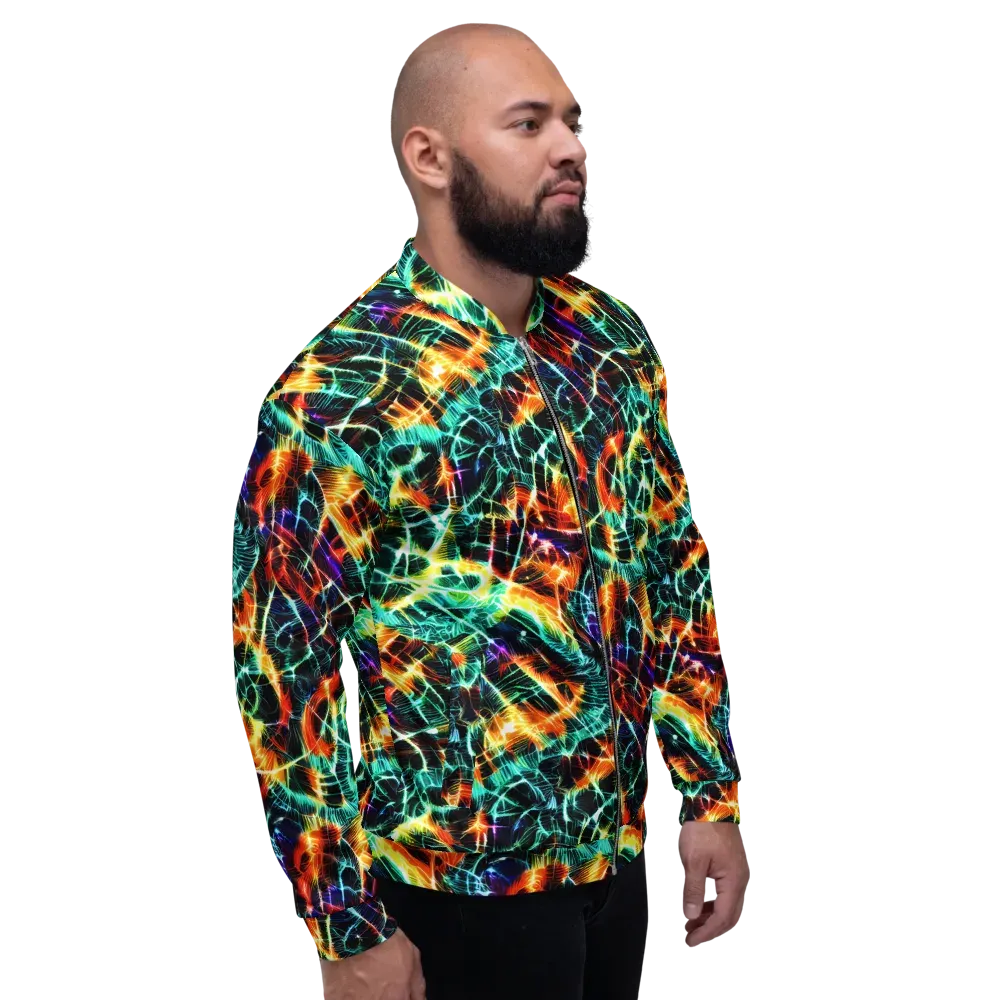 Afterdark Feathers on Bomber Jacket — Right