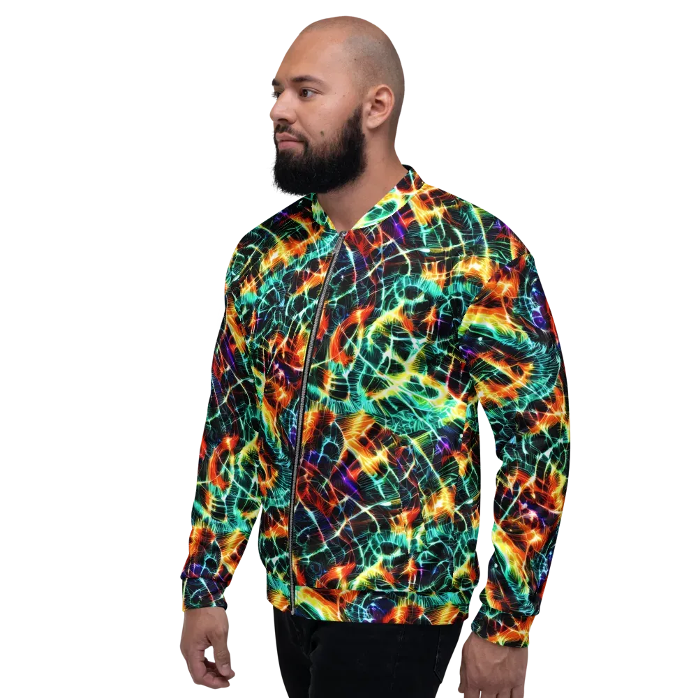 Afterdark Feathers on Bomber Jacket — Left