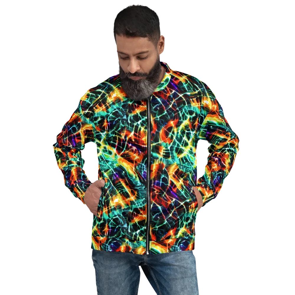 Afterdark Feathers on Bomber Jacket — Front