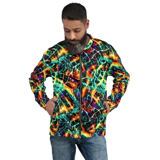 Afterdark Feathers on a Bomber Jacket