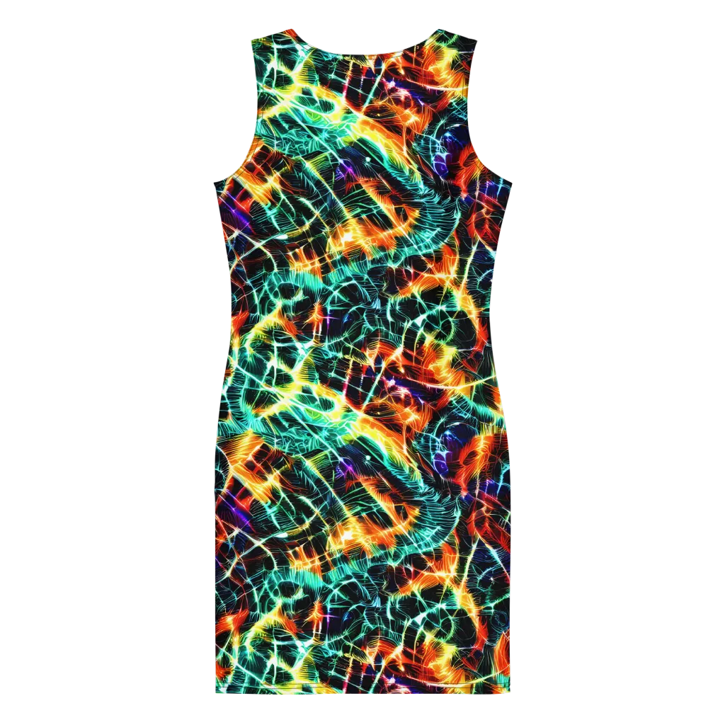 Afterdark Feathers on Bodycon Dress — Back