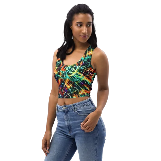 Afterdark Feathers on a Crop Top