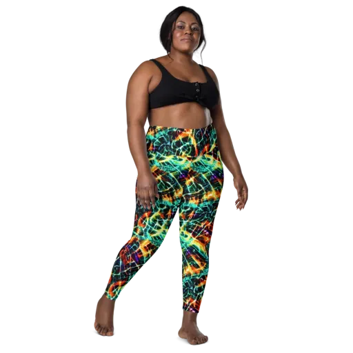 Afterdark Feathers on a Leggings with Pockets