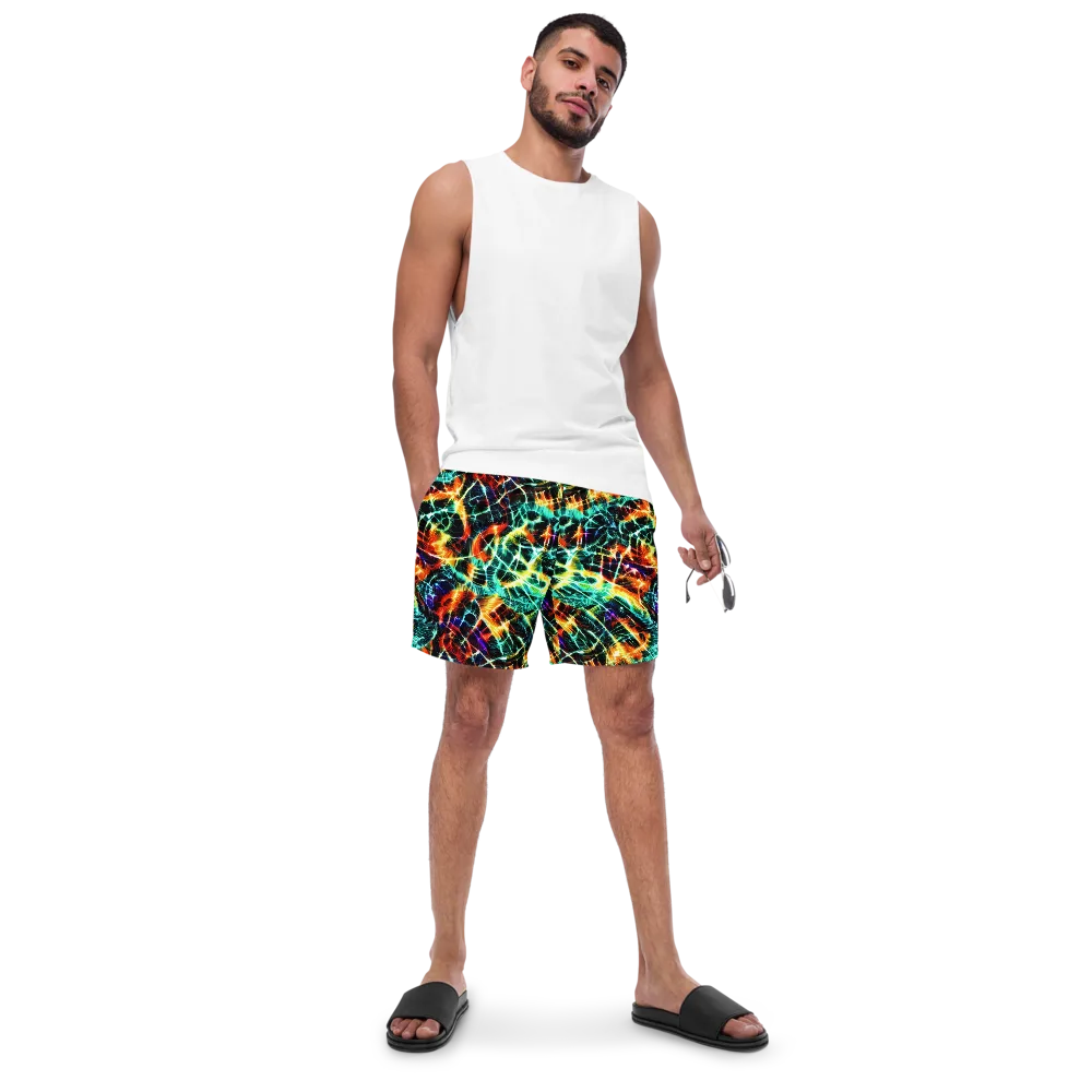 Afterdark Feathers on Swim Trunks — Front