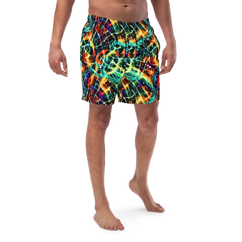 Afterdark Feathers on Swim Trunks — Front