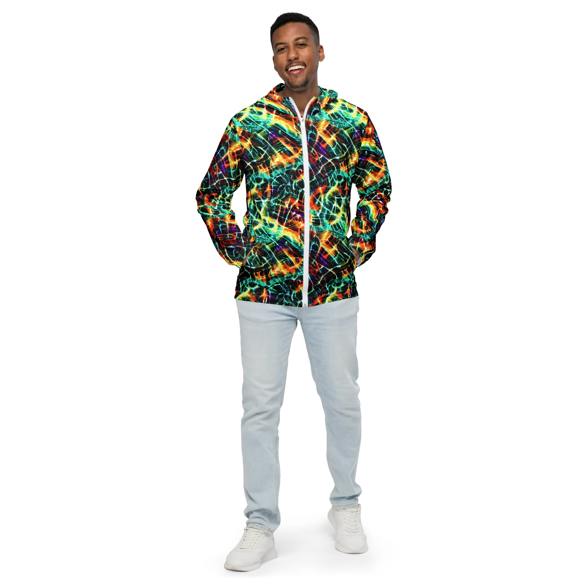 Afterdark Feathers on Men's Windbreaker — Front