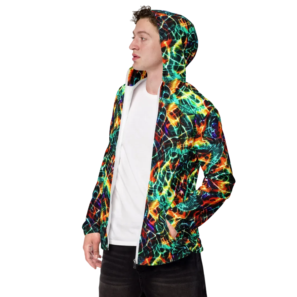 Afterdark Feathers on Men's Windbreaker — Left Front