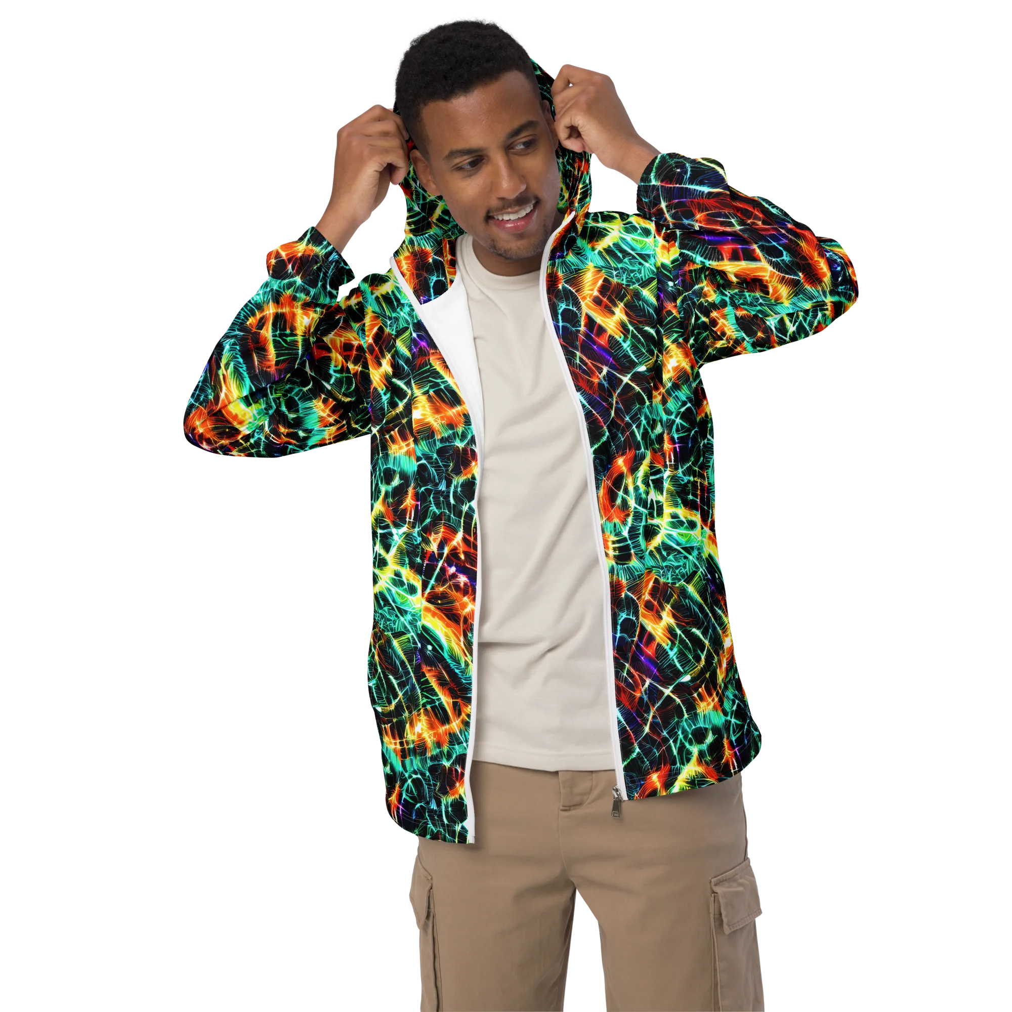 Afterdark Feathers on Men's Windbreaker — Front
