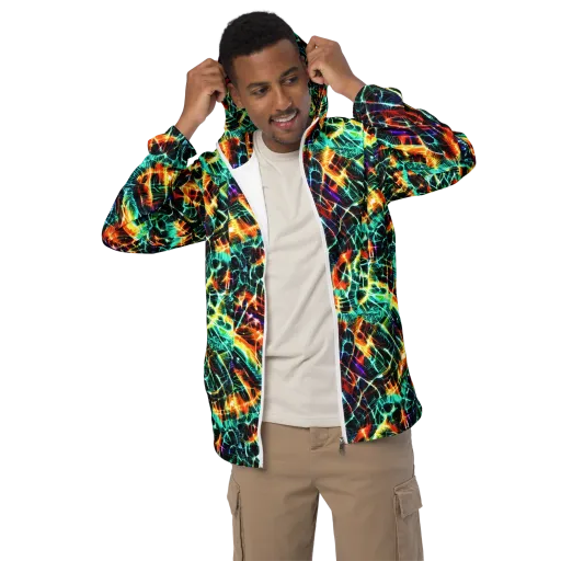 Afterdark Feathers on a Men's Windbreaker