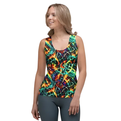 Afterdark Feathers on a Women's Tank Top