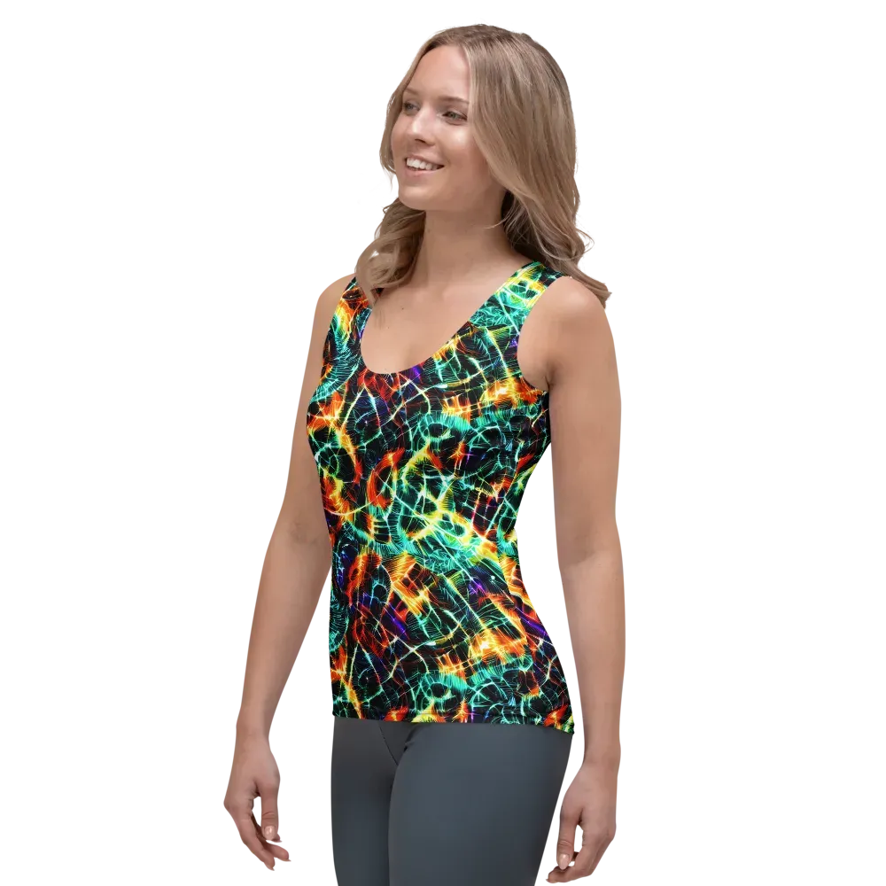 Afterdark Feathers on Women's Tank Top — Left Front