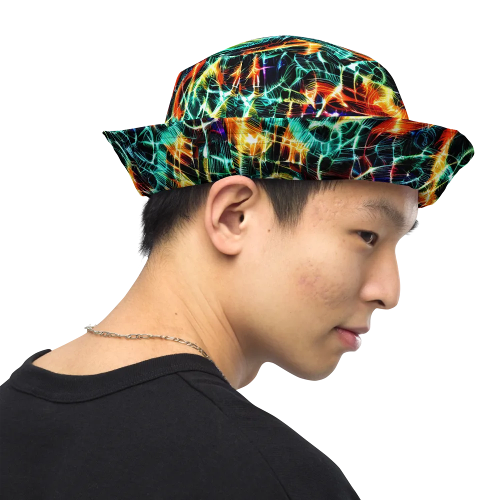 Afterdark Feathers on Reversible Bucket Hat — Right Outside
