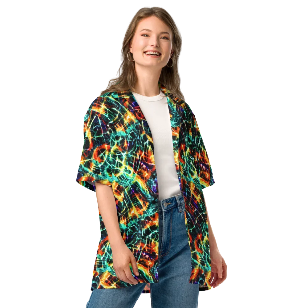 Afterdark Feathers on Button Shirt — Front