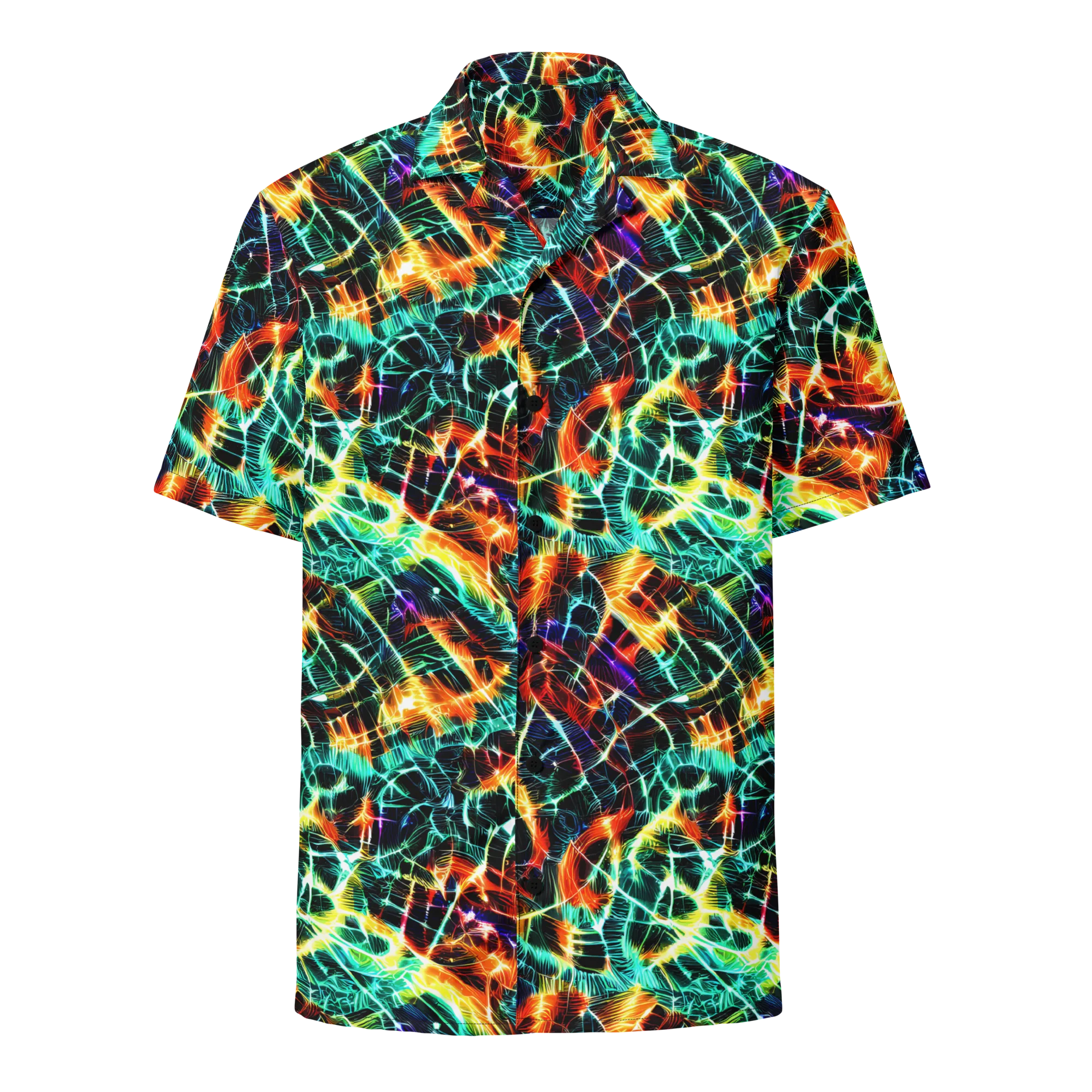 Afterdark Feathers on Button Shirt — Front