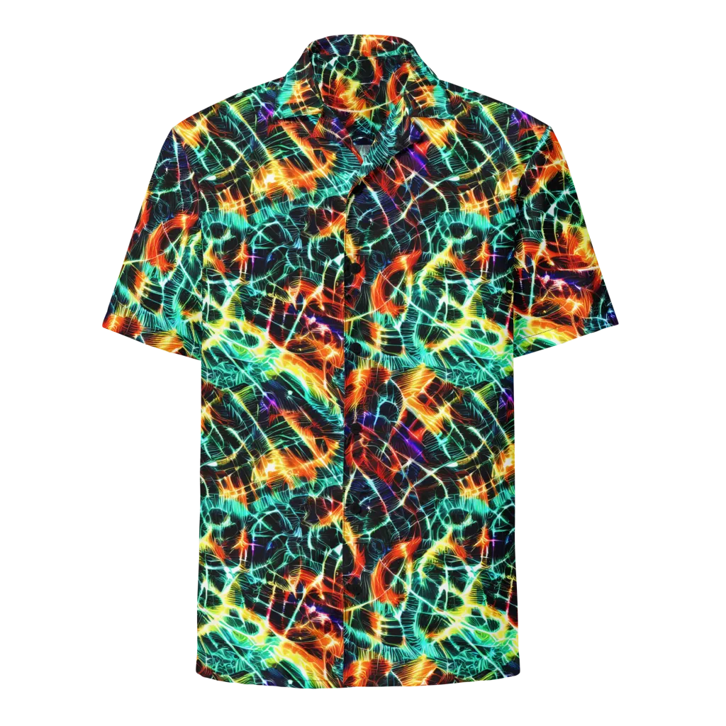 Afterdark Feathers on Button Shirt — Front