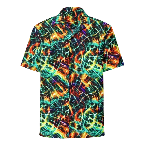 Afterdark Feathers on a Button Shirt