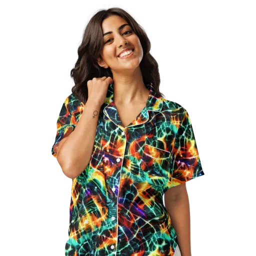 Afterdark Feathers on a Women's Short Sleeve Pajama Top