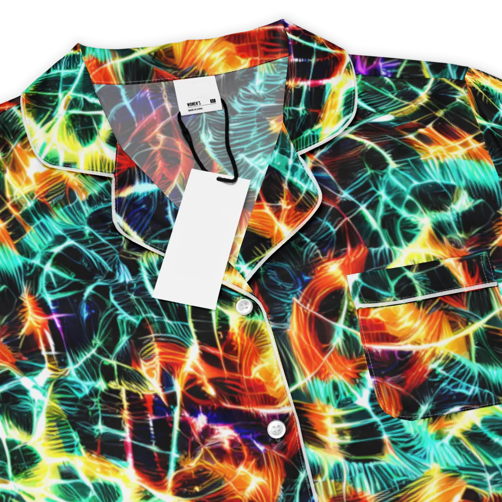 Afterdark Feathers on Women's Short Sleeve Pajama Top — Product details