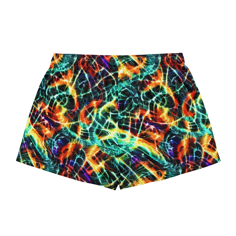 Afterdark Feathers on Women's Pajama Shorts — Back