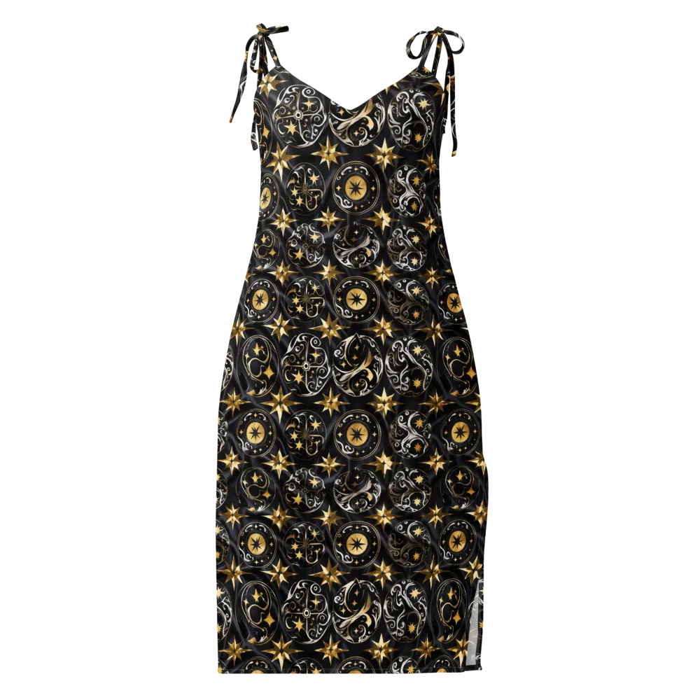 Midnight Compass on Slip Dress — Front